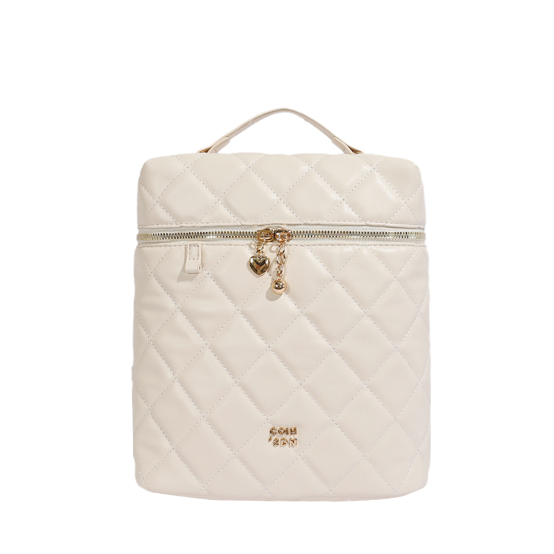 2026-May Backpack PU Leather Backpack for Women Quilted