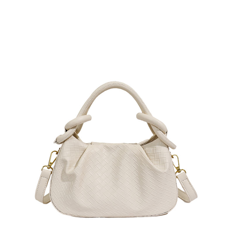 2026-May Woven embossed PU handbag, shoulder bag, crossbody bag