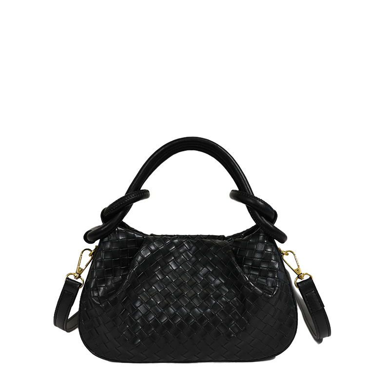 2026-May Woven embossed PU handbag, shoulder bag, crossbody bag