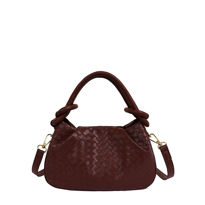 2026-May Woven embossed PU handbag, shoulder bag, crossbody bag