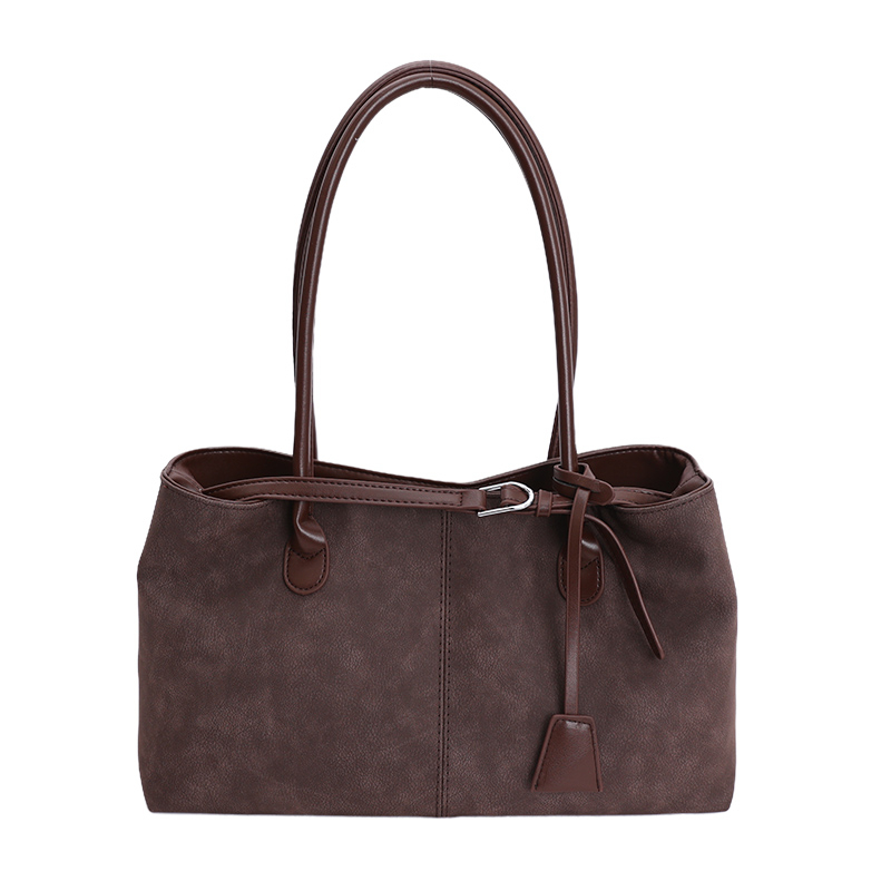Retro PU large capacity tote bag
