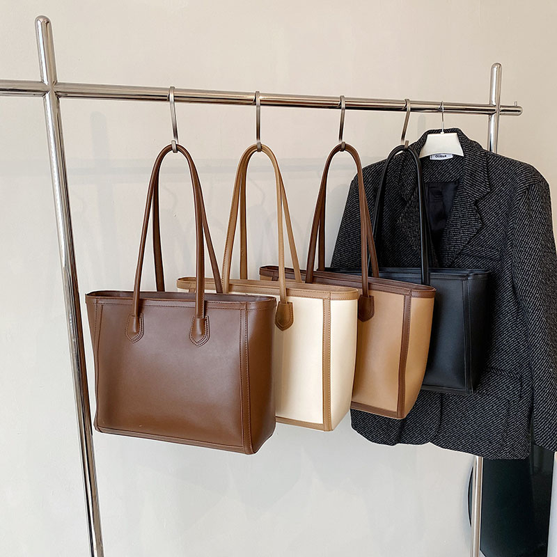 Retro PU shoulder bag/commuter tote bag
